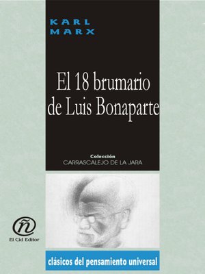 cover image of El 18 brumario de Luis Bonaparte
